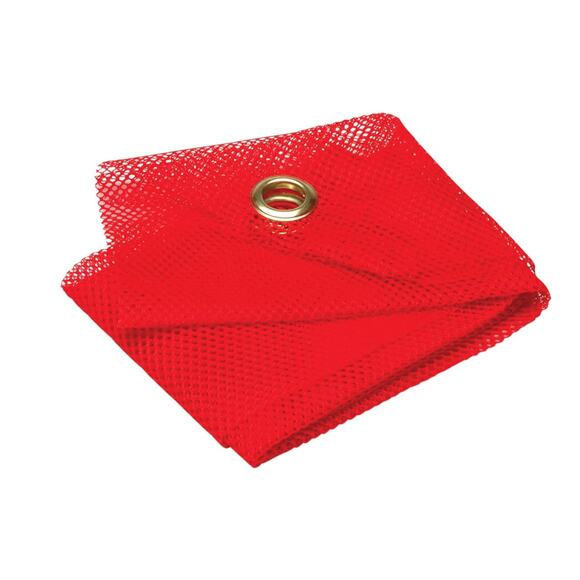 NWT Roadpro 16" x 16" Red Mesh Warning Flag with Grommets - Picture 2 of 3